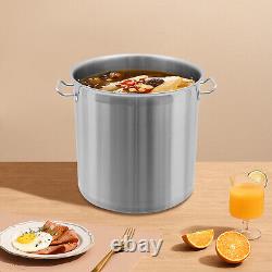 33/52 Quart Stock Pot Stainless Steel Large Kitchen Soup Big Cooking Restaurant