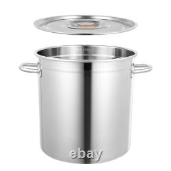 35L/30 Quart Stock Pot with Lid Stainless Steel Large Kitchen Soup Big Cooking