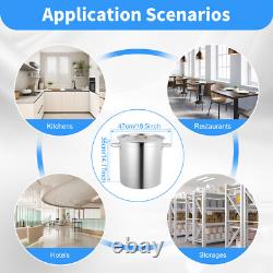 35L/30 Quart Stock Pot with Lid Stainless Steel Large Kitchen Soup Big Cooking