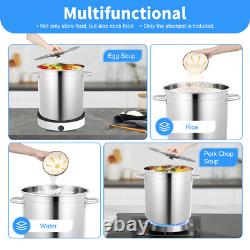 35L/30 Quart Stock Pot with Lid Stainless Steel Large Kitchen Soup Big Cooking