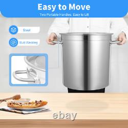35L/30 Quart Stock Pot with Lid Stainless Steel Large Kitchen Soup Big Cooking