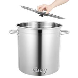 35L/30 Quart Stock Pot with Lid Stainless Steel Large Kitchen Soup Big Cooking