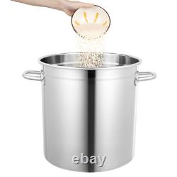35L/30 Quart Stock Pot with Lid Stainless Steel Large Kitchen Soup Big Cooking