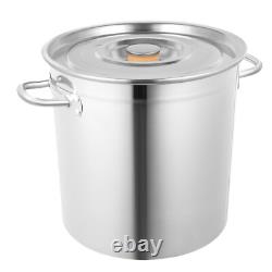 35L/30 Quart Stock Pot with Lid Stainless Steel Large Kitchen Soup Big Cooking