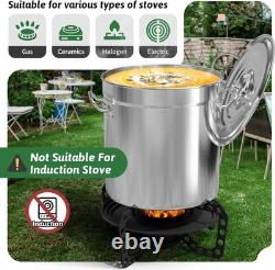 36-Quart Stainless Steel Seafood Boil Pot with Lid, Crab, Lobster, Shrimp Boil St
