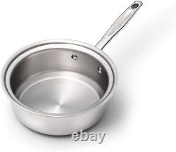 360 Sauce Pan 2 Quart, Stainless Steel Cookware, Hand Crafted in the United Stat