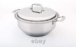 360 Stock Pot 6 Quart Gourmet, Stainless Steel Cookware, Hand Crafted in the Uni