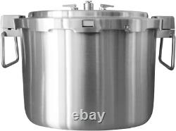 37 Quart Stainless Steel Pressure Cooker Extra Large Canning Pot with Rack and L