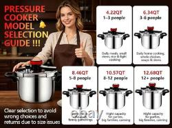 4.22 Quart Stainless Steel Pressure Cooker, Small Compact Stovetop Pressure Cook