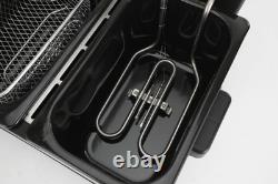 4 Liter / 4.2 Quart Stainless Steel Dual-Tank Electric Deep Fryer, 1800 W, Du