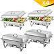 4 Pcs Chafing Dish Stainless Steel 9.5 Quart Chafing Dish Buffet Set Food Warmer