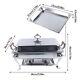 4 Pack 8 Quart/9l Chafing Dish Stainless Steel Tray Buffet Catering Chafers Us