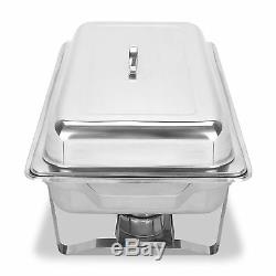 4 Pack Chafing Dish Sets Buffet Catering Folding Chafer Full Size 9 Quart