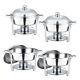 4 Pack Stainless Steel Chafer Set Buffet Chafing Dish Kit With 5 Quart Food Pans