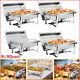 4 Pack Stainless Steel Chafing Dishes 8quart Buffet Warming Tray Chafer Catering