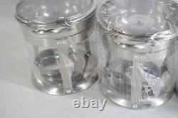 4 Quart Round Chafing Dish Buffet Set w Glass Lids Stainless Steel 6 Pack