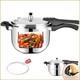 4 Quart Stainless Steel Pressure Cooker, Deeluban All Stovetops Induction