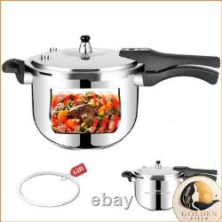 4 Quart Stainless Steel Pressure Cooker, Deeluban All Stovetops Induction