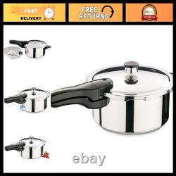 4-Quart Stainless Steel Pressure Cooker Fast Cooking, Durable, Easy Clean