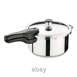 4-Quart Stainless Steel Pressure Cooker Fast Cooking, Durable, Easy Clean