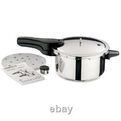 4-Quart Stainless Steel Pressure Cooker Fast Cooking, Durable, Easy Clean