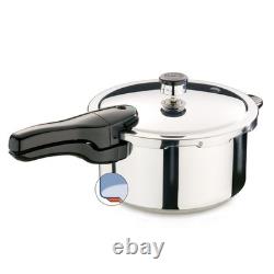 4-Quart Stainless Steel Pressure Cooker Fast Cooking, Durable, Easy Clean