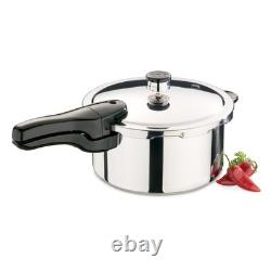 4-Quart Stainless Steel Pressure Cooker Fast Cooking, Durable, Easy Clean