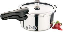 4-Quart Stainless Steel Pressure Cooker with Locking Lid Healthy Cooking Fast