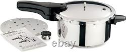 4-Quart Stainless Steel Pressure Cooker with Locking Lid Quick, Healthy Meals