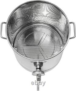40 Quart Stainless Steel Brew Kettle with Accurate Thermometer & Whistling Lid