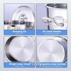 40-Quart Stainless Steel Seafood Boil Pot with Lid, Crab, Lobster, Shrimp Boil