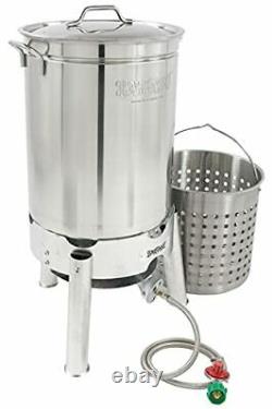 44 quart Stainless Steel Cooker Kit For Steaming Boiling Or Brewing