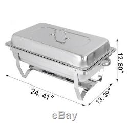 4PACK CATERING STAINLESS STEEL CHAFER CHAFING DISH SETS 8QT PARTY PACK 9L/8Quart