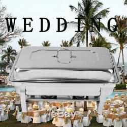 4PACK CATERING STAINLESS STEEL CHAFER CHAFING DISH SETS 8QT PARTY PACK 9L/8Quart