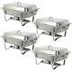 4pack Stainless Steel Rectangular Chafing Dish Full Size Buffet Catering 8 Quart