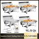 4x 8 Quart Stainless Steel Rectangular Chafing Dish Full Size Buffet Catering Us