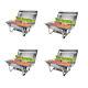 4pcs Rovsun Chef 8 Quart Full Size Stainless Steel Chafer With Folding Frame