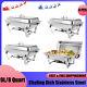 4x 8 Quart Stainless Steel Rectangular Chafing Dish Full Size Buffet Catering