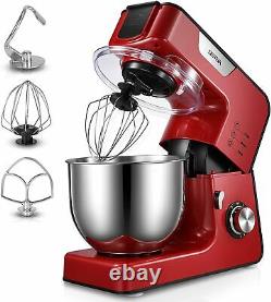 5.5-Quart Food Stand Mixer 550W 8-Speed Stainless Steel Bowl/Dough Hook/Beater