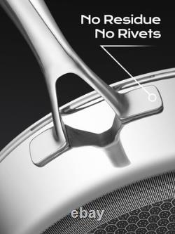 5.5 Quart Stainless Steel Deep Frying & Sauté Pan with Lid, Stay-Cool Handle