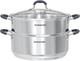 - 5.5 Quart Steamer Pots With Lid 2-tier Multipurpose Stainless Steel Steaming P