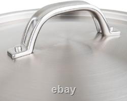 5-Ply Casserole Pot with Lid, 6.4 Quart Stainless Steel Cooking Pan, Dishwasher