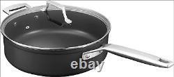 5 Quart Saute Pan with lid, Stay-Cool Handle, Smooth Bottom, Burnt also Nonstick