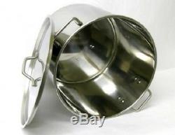 50-52 qt Quart Stainless Steel Stock Pot Steamer Beer Brewing Kettle Tamale NEW