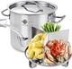 52-quart Stainless Steel Tamale Steamer Pot, With Divider And Rack, 13 Gallon