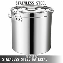 53 Quart Stainless Steel Stock Pot Cooking 13 Gallon Kitchen Soup Pot with Lid