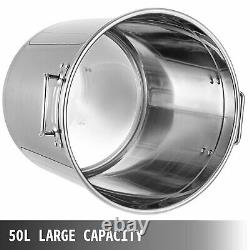 53 Quart Stainless Steel Stock Pot Cooking 13 Gallon Kitchen Soup Pot with Lid