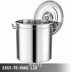 53 Quart Stainless Steel Stock Pot Cooking 13 Gallon Kitchen Soup Pot with Lid