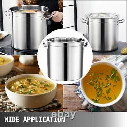 53 Quart Stainless Steel Stock Pot Cooking 13 Gallon Kitchen Soup Pot with Lid