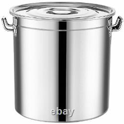 53 Quart Stainless Steel Stock Pot Cooking 13 Gallon Kitchen Soup Pot with Lid